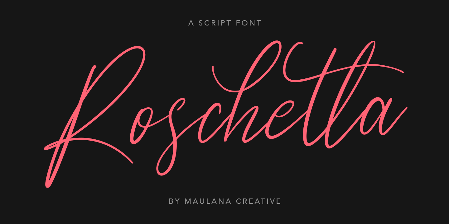 Пример шрифта Roschetta
